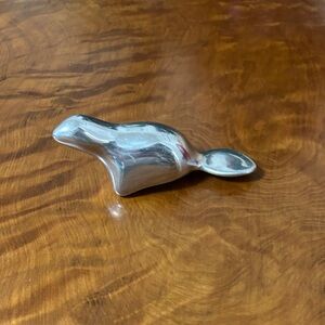 Hoselton polished aluminum beaver sculpture